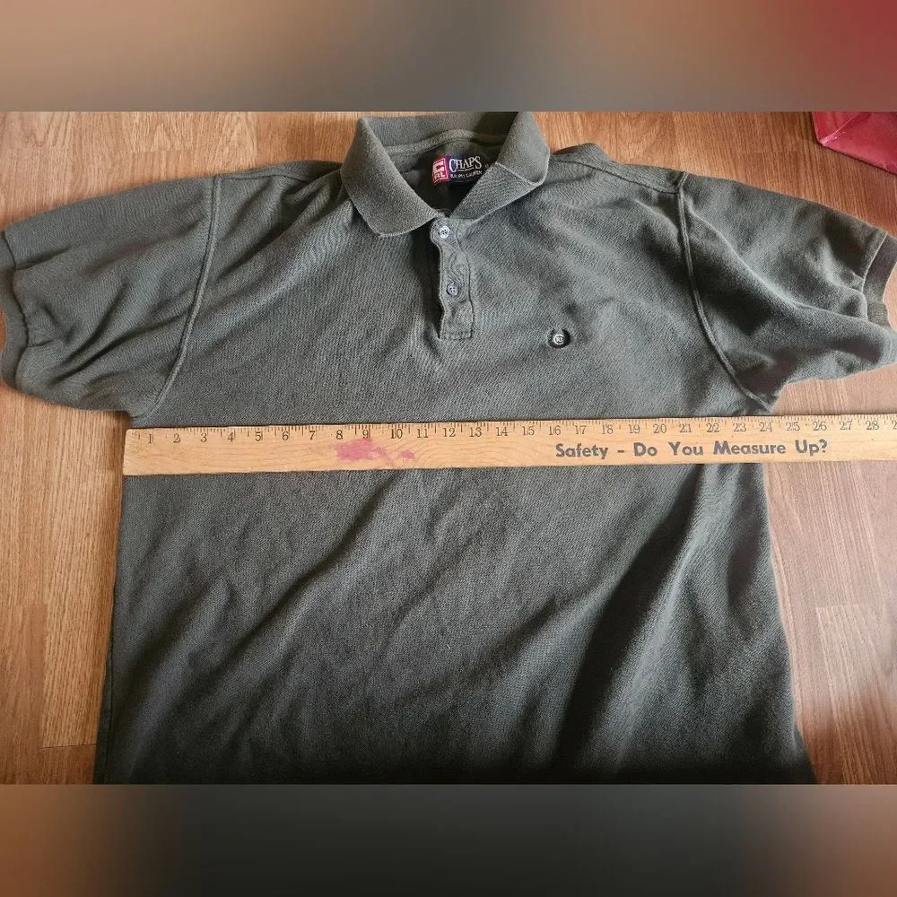 Chaps Ralph Lauren Olive Green Polo Shirt Size Xl